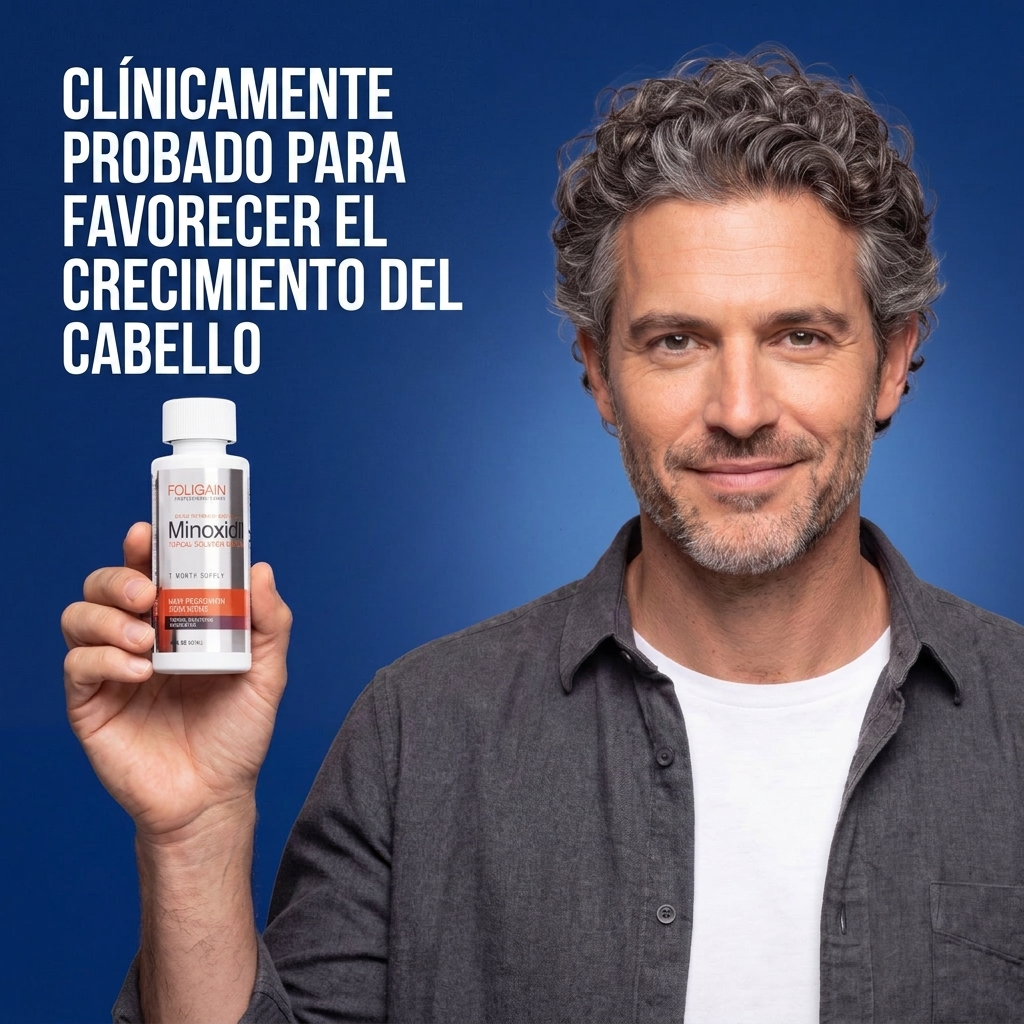 Foligain Loción de Minoxidil 5% para Hombres – Suministro para 9 Meses