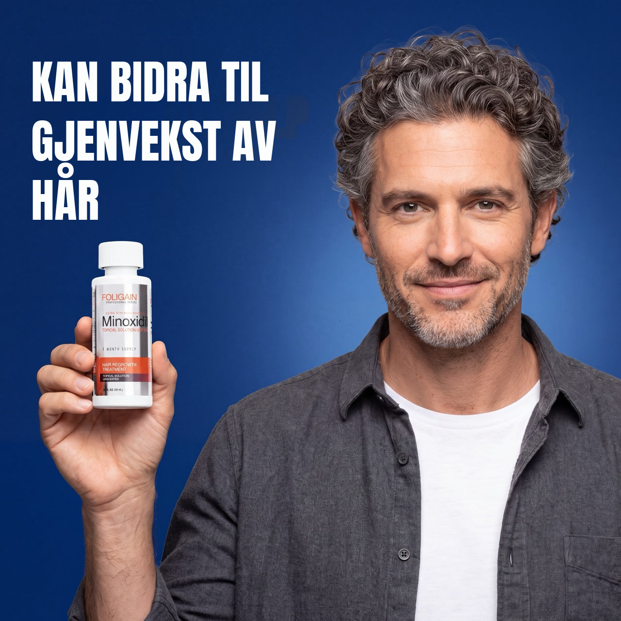 Foligain minoksidil-liniment 5 % for menn - 12 måneders forbruk