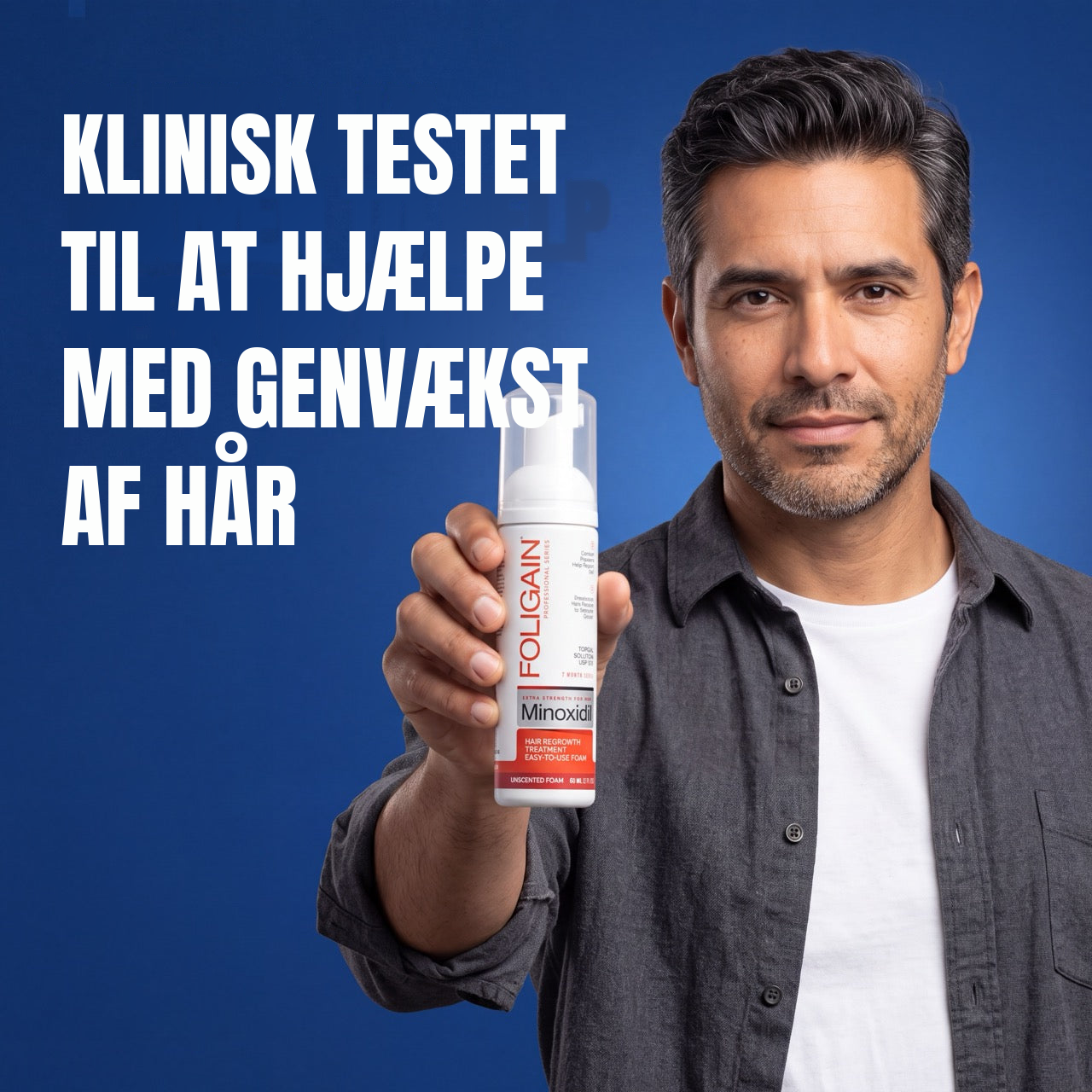 Foligain Minoxidil Skum 5% til mænd - 12 måneders forbrug