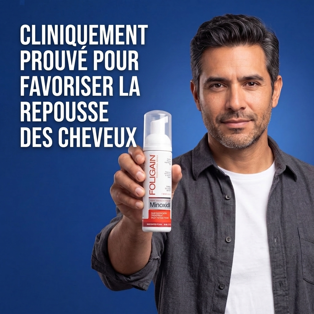Foligain Mousse Minoxidil 5% pour Hommes – 6 Mois