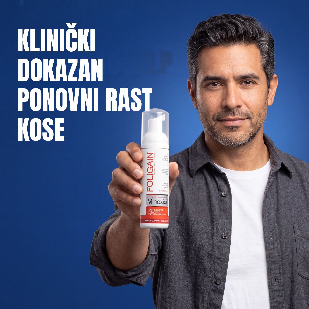 Foligain Minoxidil Pjena 5% za muškarce - zaliha za 12 mjeseci