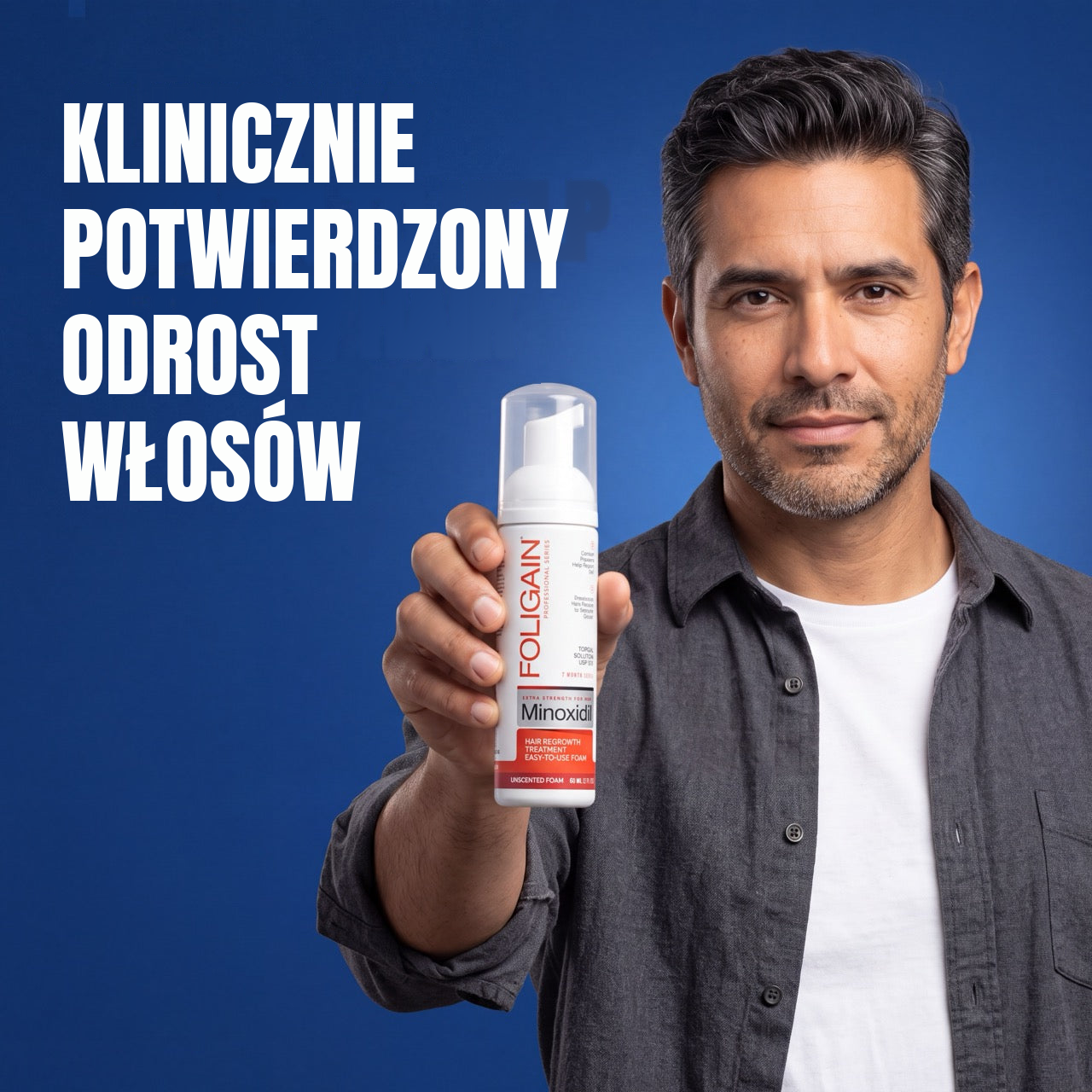 Foligain Pianka z Minoksydylem 5% dla Mężczyzn - Zapas na 12 Miesięcy