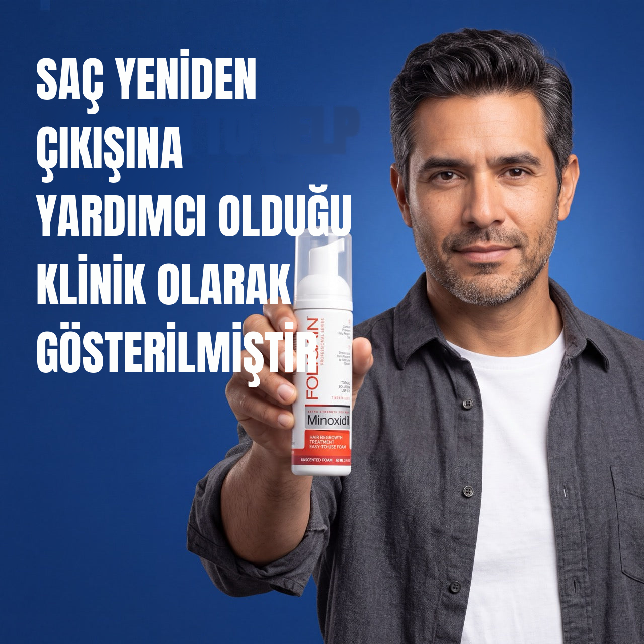 Foligain Minoksidil Köpük 5% Erkekler İçin - 12 Aylık Kullanım