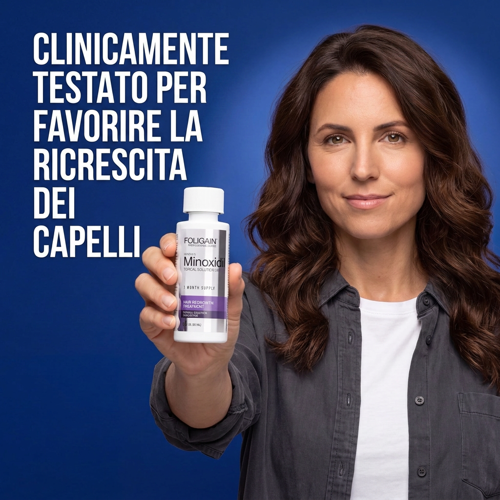Foligain Lozione Minoxidil 2% per Donna – Scorta per 6 Mesi