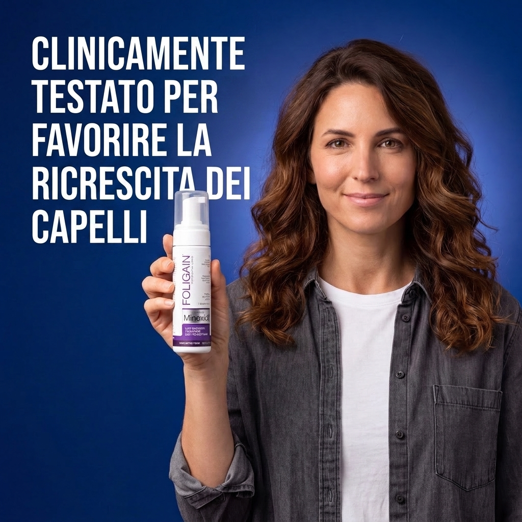 Foligain Schiuma Minoxidil 2% per Donna – Scorta per 6 Mesi