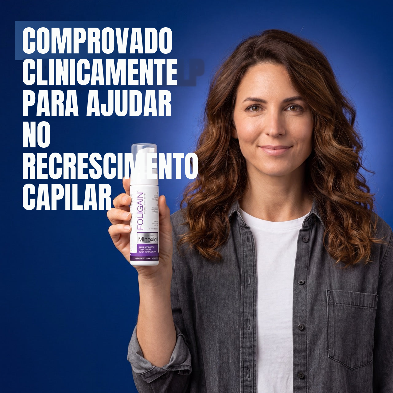 Espuma de Minoxidil Foligain 2% para Mulheres - Suprimento para 12 Meses