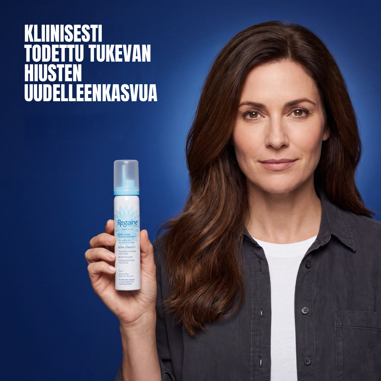 Regaine Minoksidiilivaahto 5% naisille – 12 kuukauden pakkaus