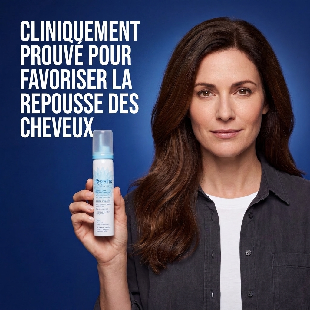 Regaine Mousse Minoxidil 5% pour Femmes – 12 Mois