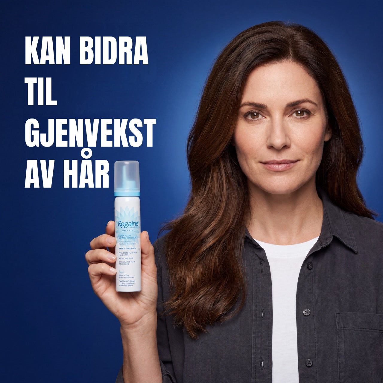 Regaine Minoksidil Skum 5% for Kvinner - 12 Måneders Forbruk