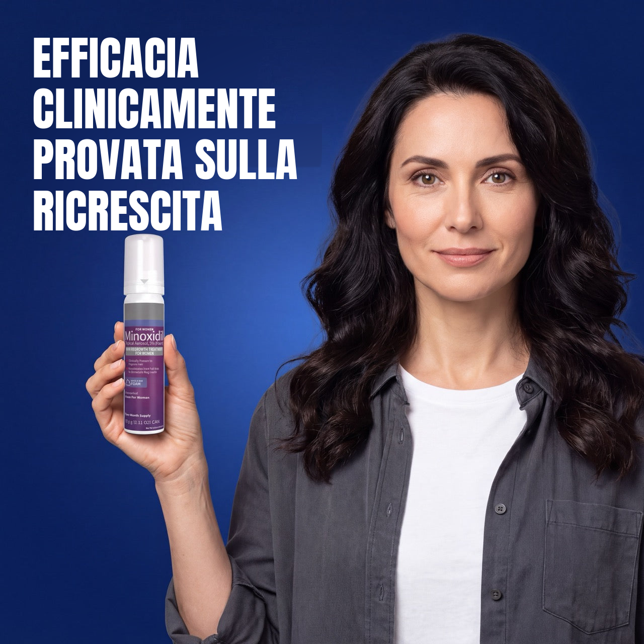 Schiuma di Minoxidil Kirkland 5% per Donna – Scorta per 6 Mesi