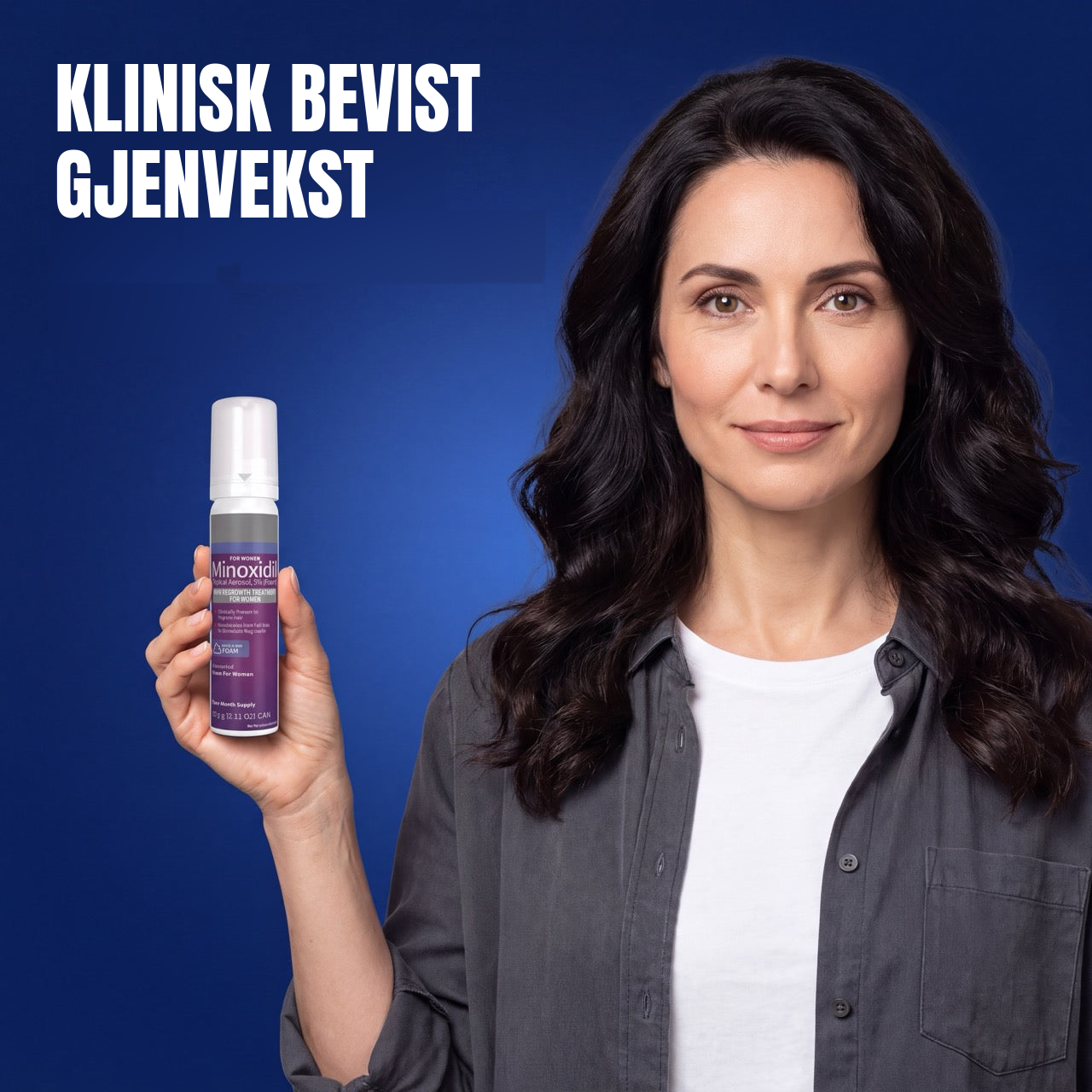 Kirkland Minoxidil Skum 5% for kvinner – 6 måneders forbruk