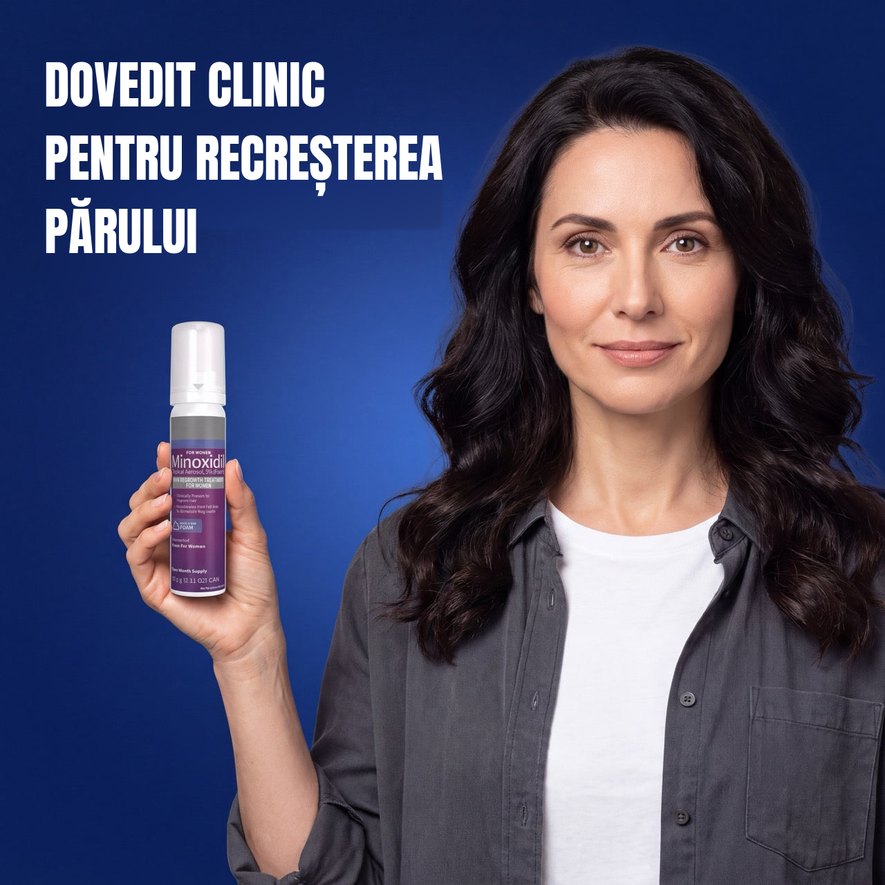 Spumă Kirkland Minoxidil 5% pentru femei – rezervă pentru 6 luni