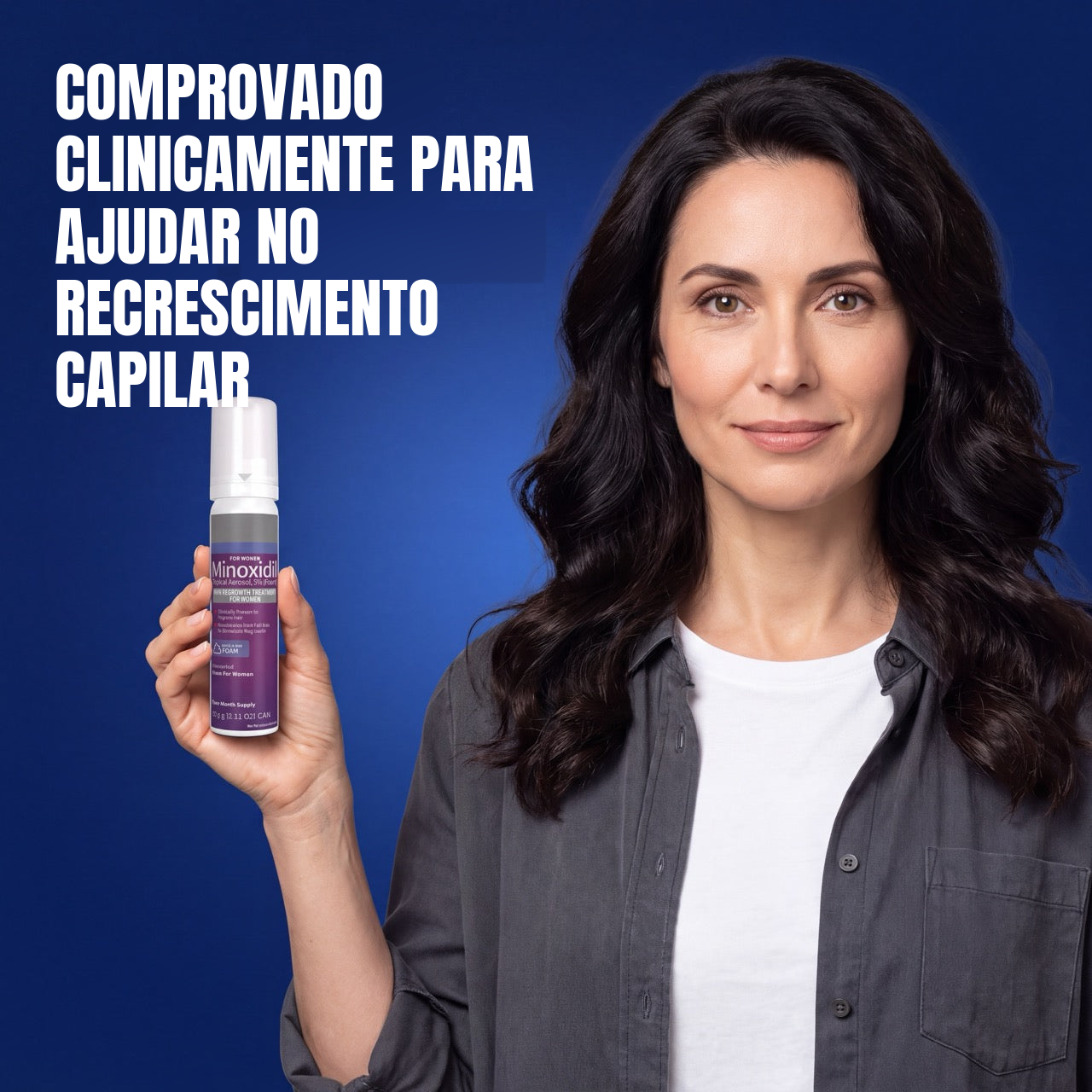 Kirkland Minoxidil Espuma 5% para Mulheres – Suprimento para 12 Meses
