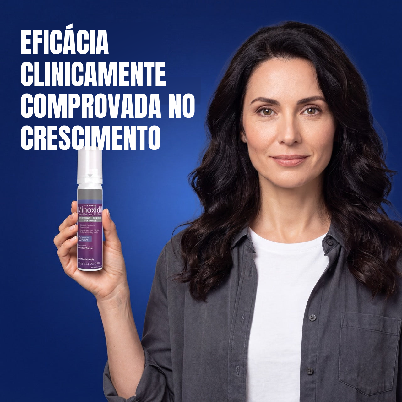 Kirkland Minoxidil Espuma 5% para Mulheres – Suprimento para 12 Meses