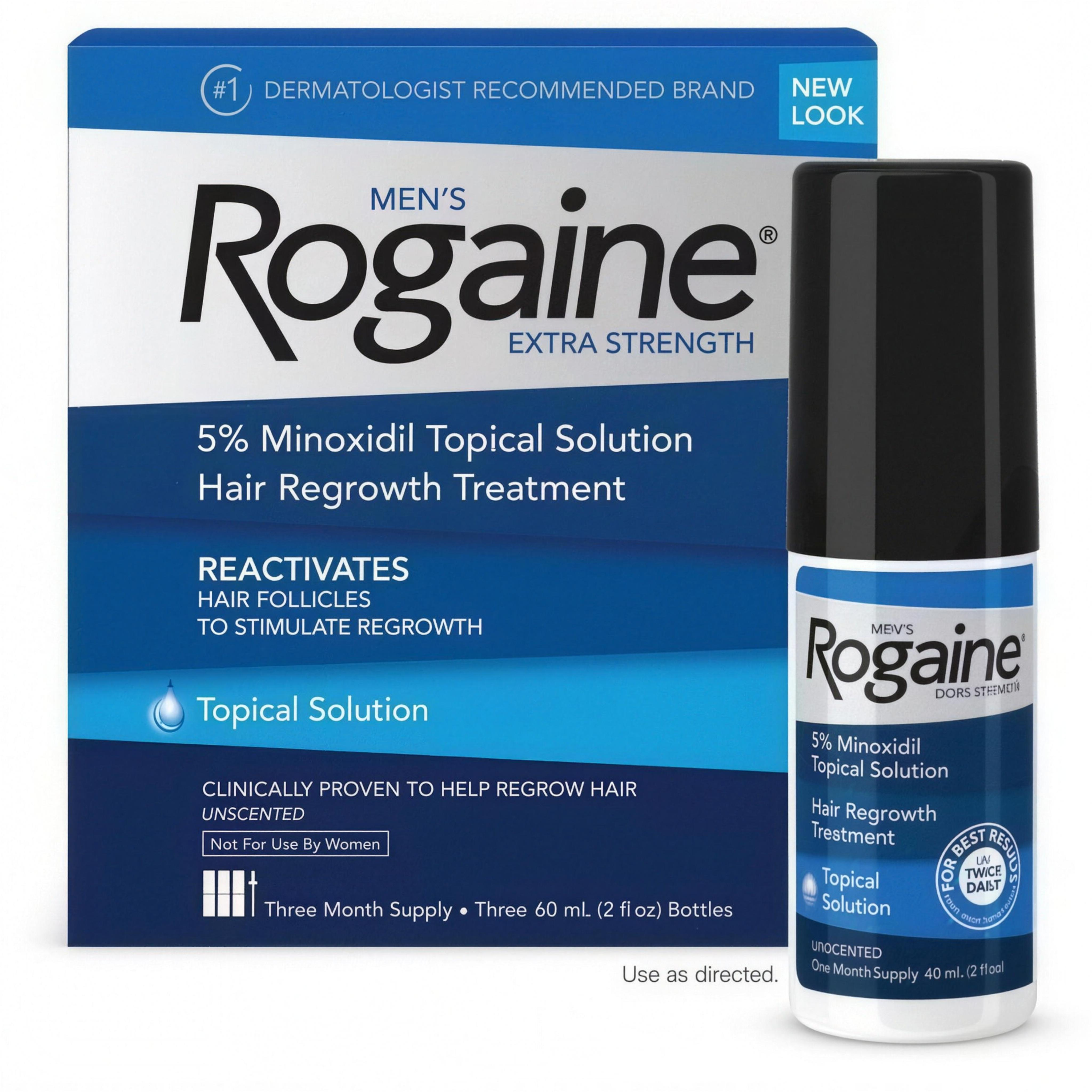 Rogaine Minoxidil Lotion 5% for Men - 3 Month Supply
