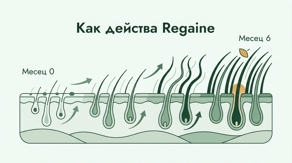 Как действа Regaine за шест месеца