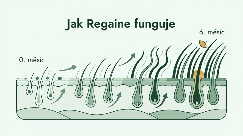 Jak Regaine působí během šesti měsíců