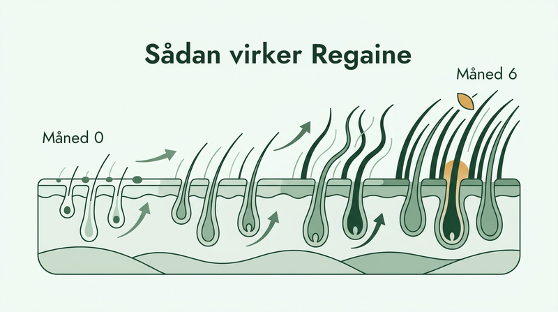 Sådan virker Regaine over seks måneder