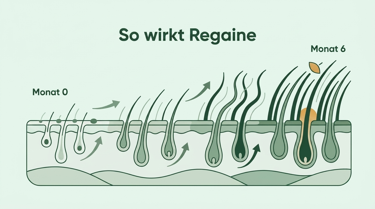 So wirkt Regaine über sechs Monate