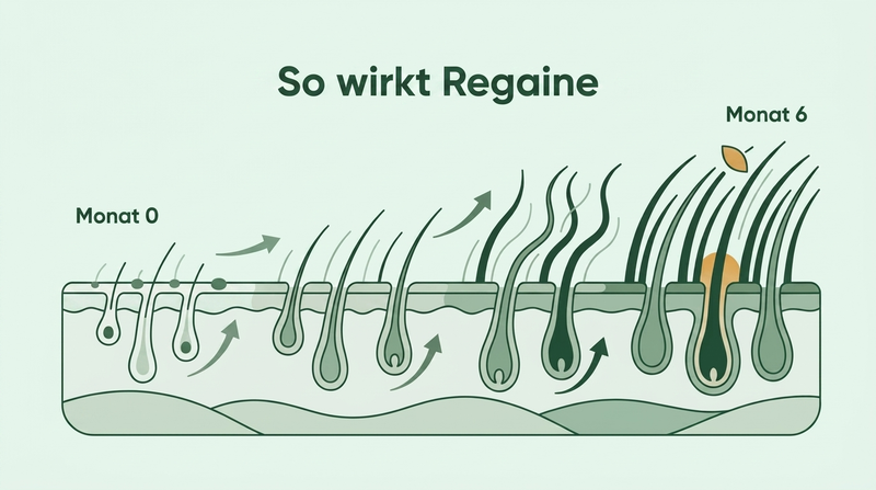 So wirkt Regaine über sechs Monate