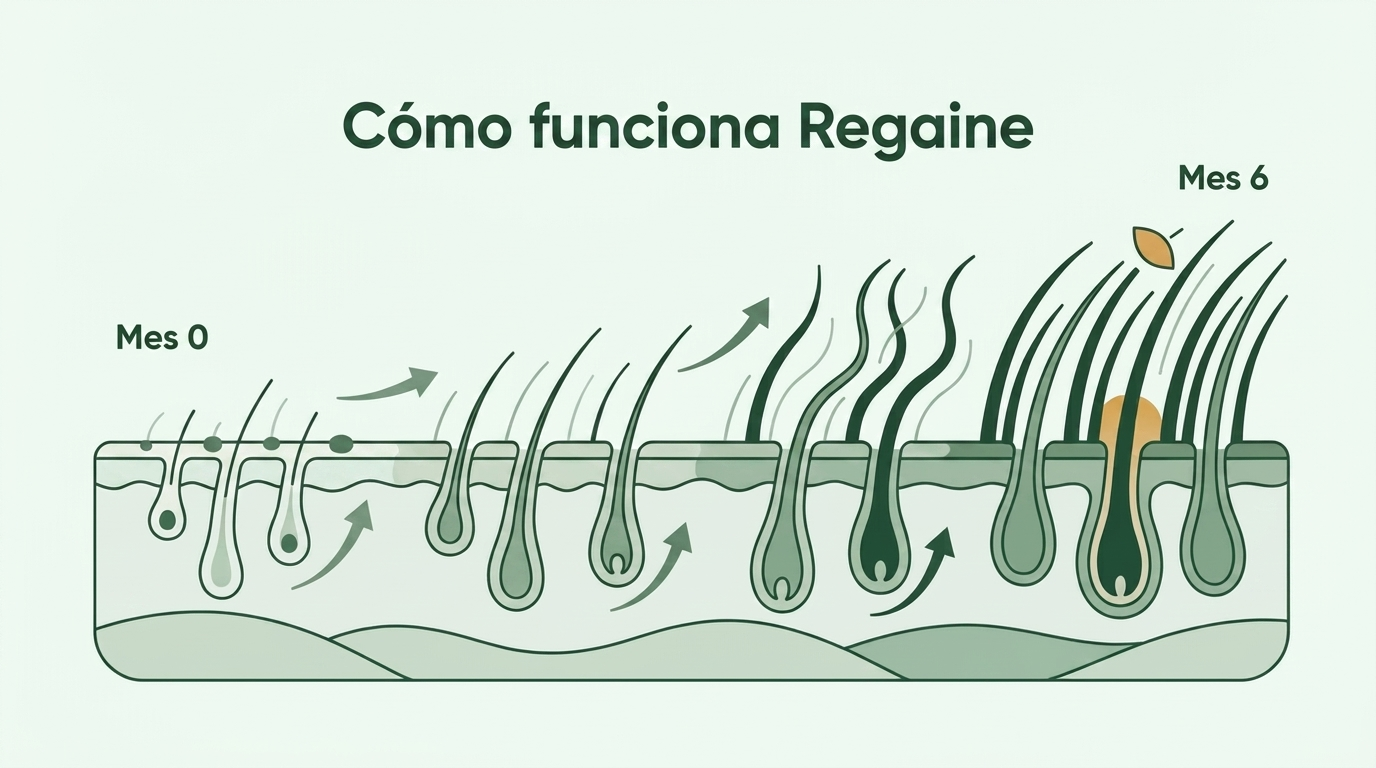 Cómo funciona Regaine durante seis meses