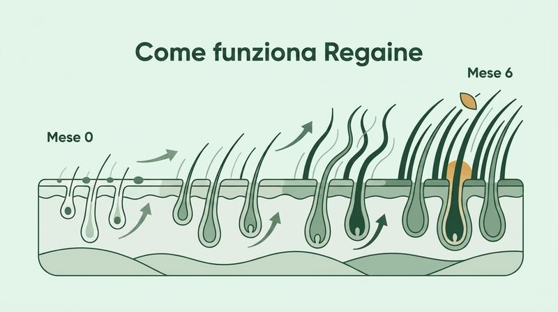 Come funziona Regaine nell'arco di sei mesi