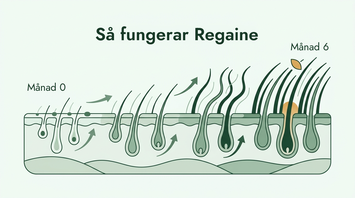 Så verkar Regaine över sex månader