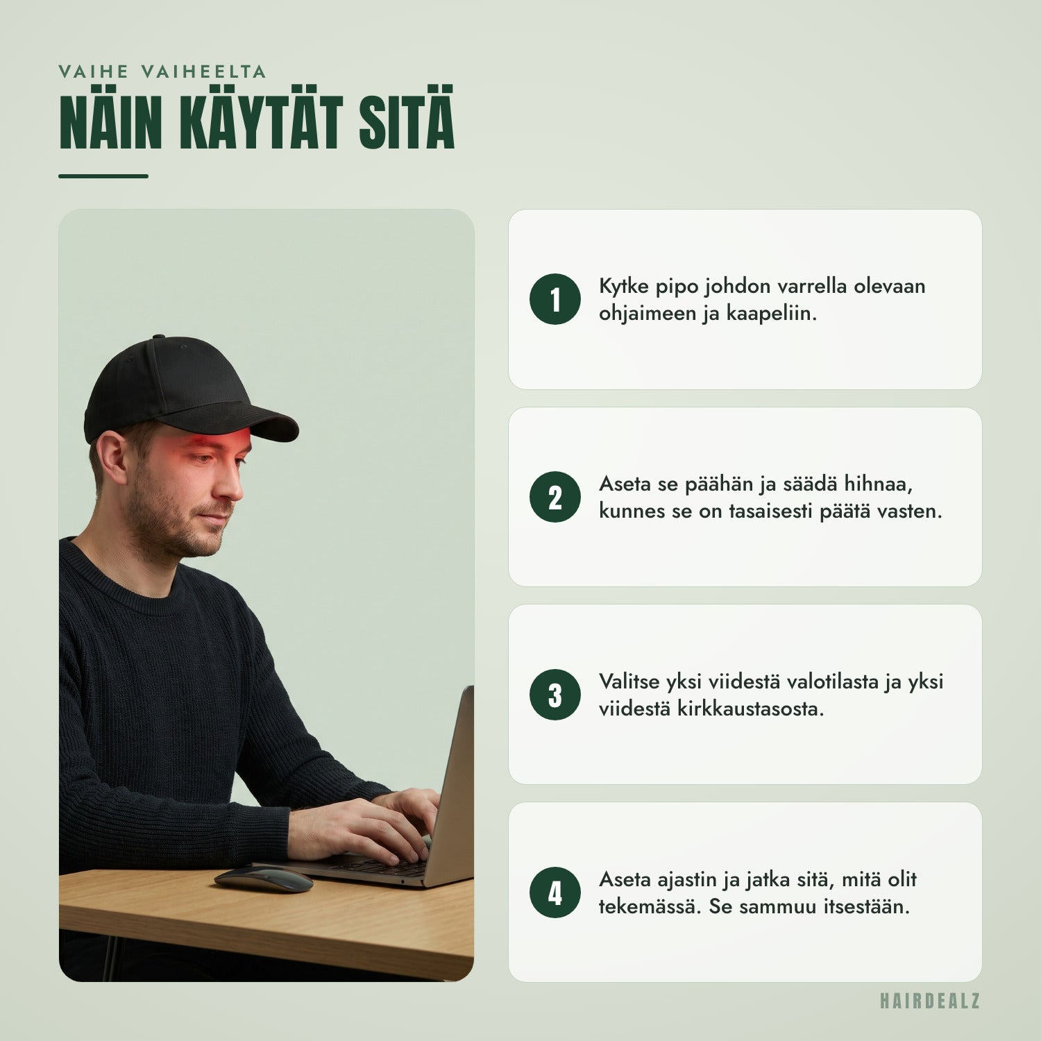 Vaihe vaiheelta — Näin käytät sitä