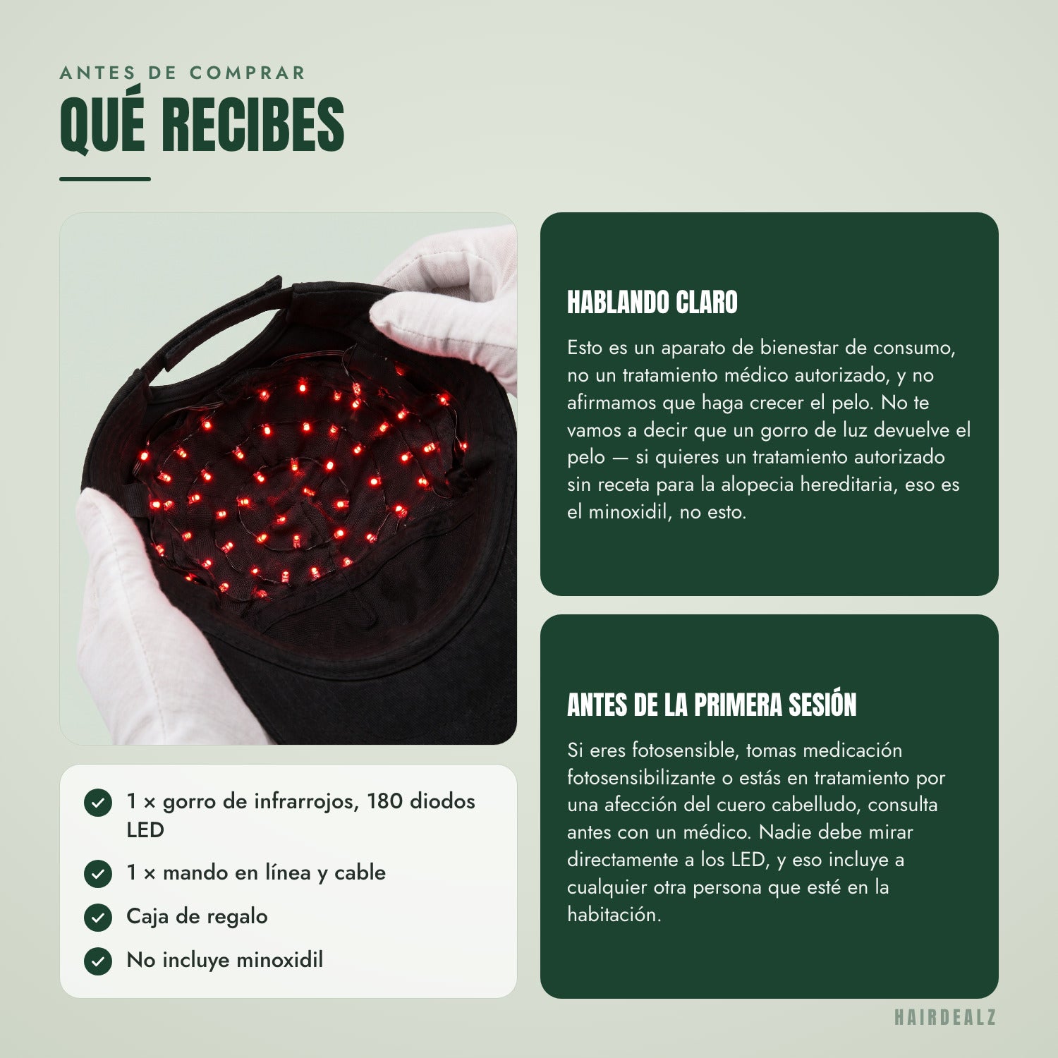 Antes de comprar — Qué recibes