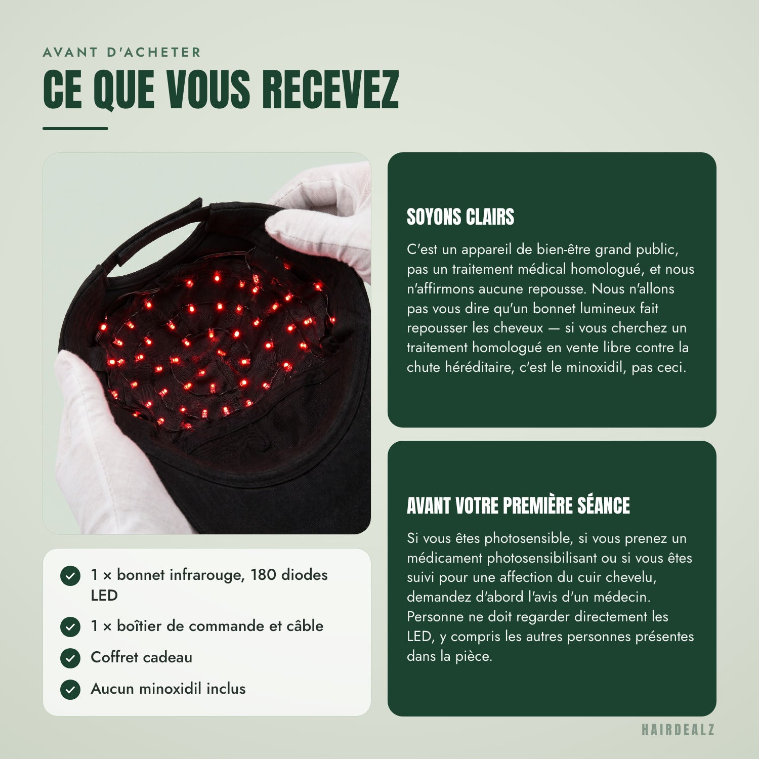 Avant d'acheter — Ce que vous recevez