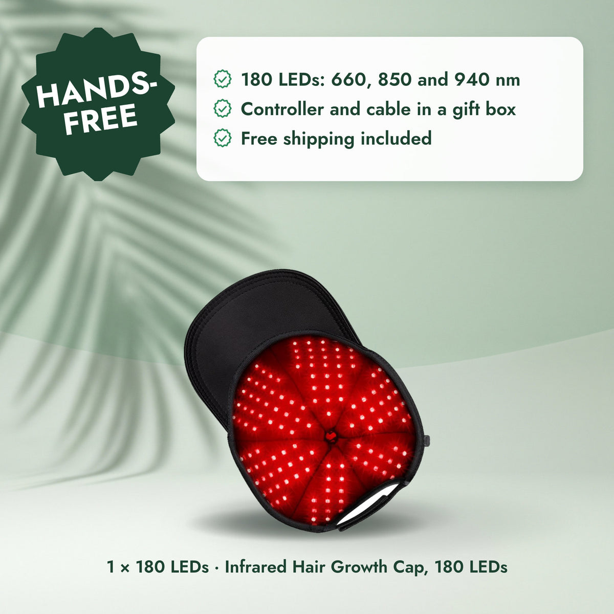 Infrared Hair Growth Cap, 180 LEDs: Infrared Hair Growth Cap - 180 LEDs