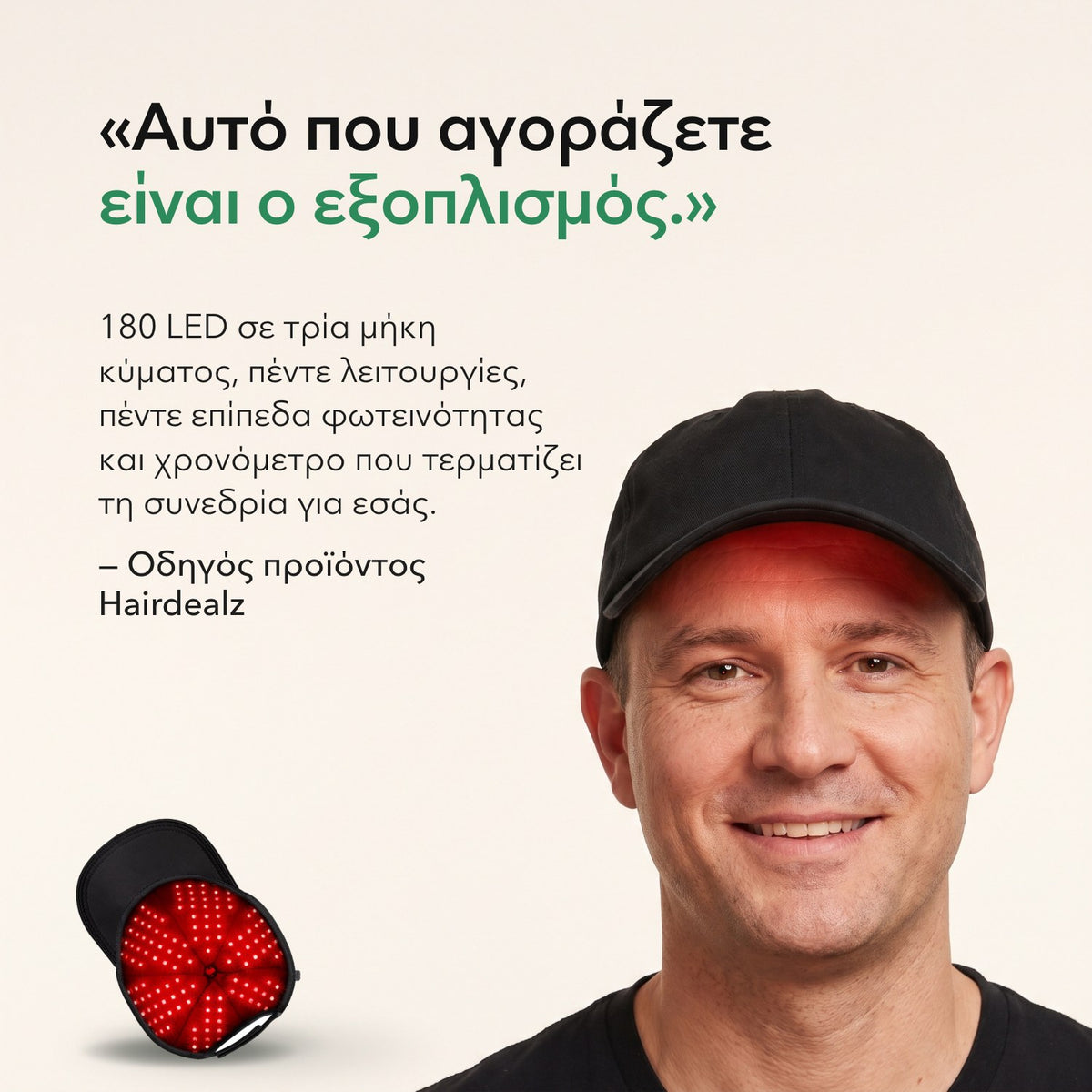 Αυτό που αγοράζετε είναι ο εξοπλισμός. — Οδηγός προϊόντος Hairdealz