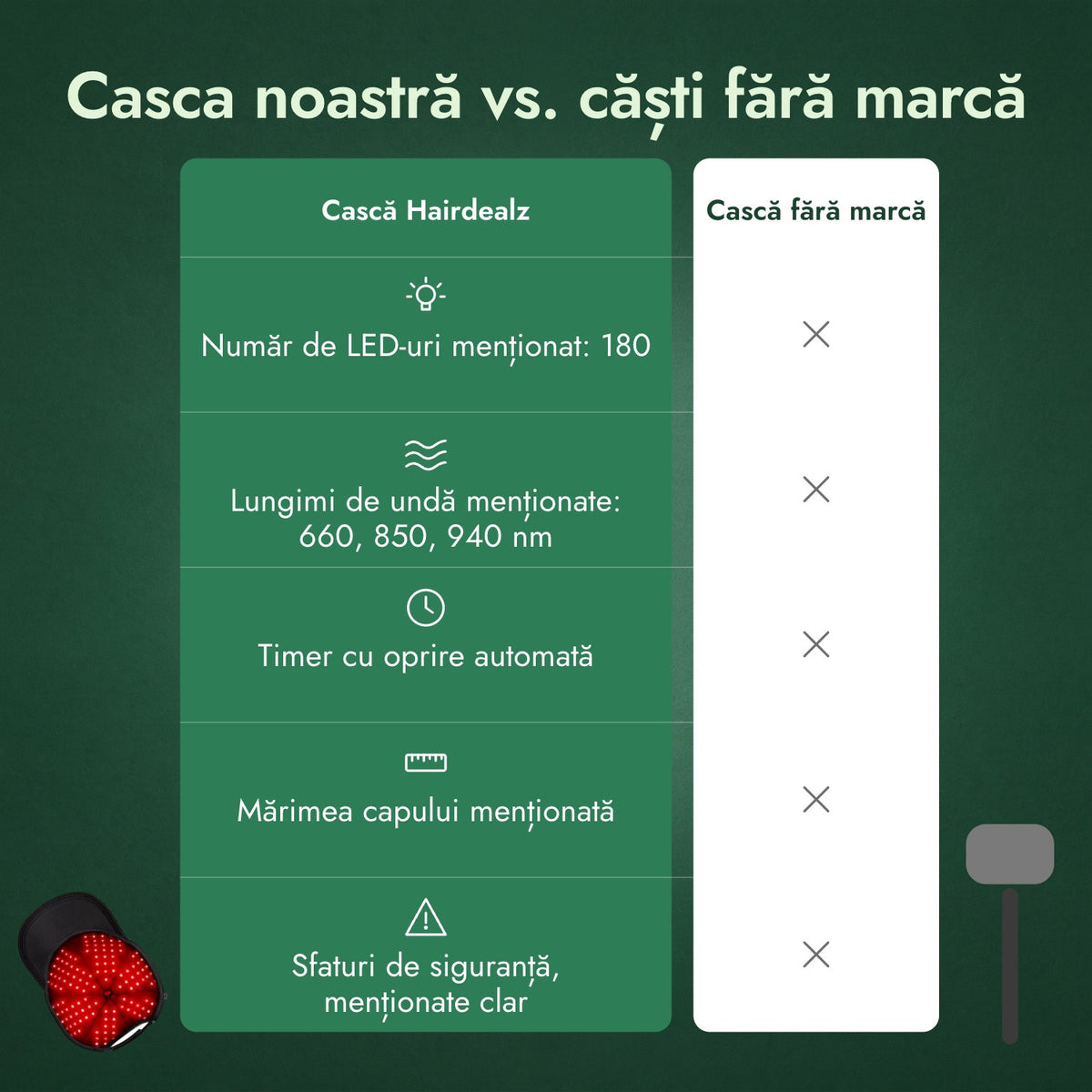 Casca noastră vs. căști fără marcă