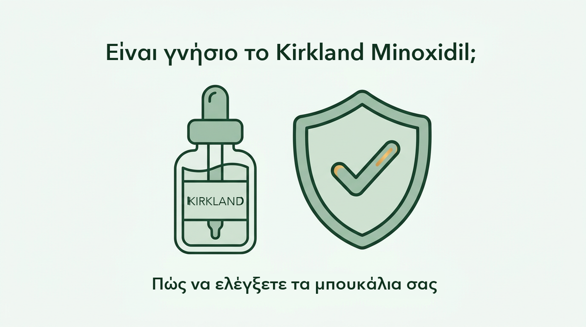 Είναι γνήσια η μινοξιδίλη Kirkland; Πώς να ελέγξετε τα μπουκάλια σας
