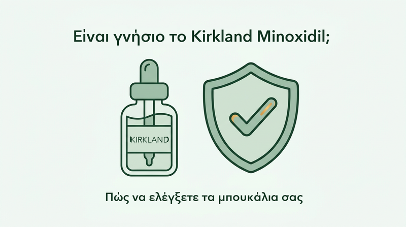 Είναι γνήσια η μινοξιδίλη Kirkland; Πώς να ελέγξετε τα μπουκάλια σας