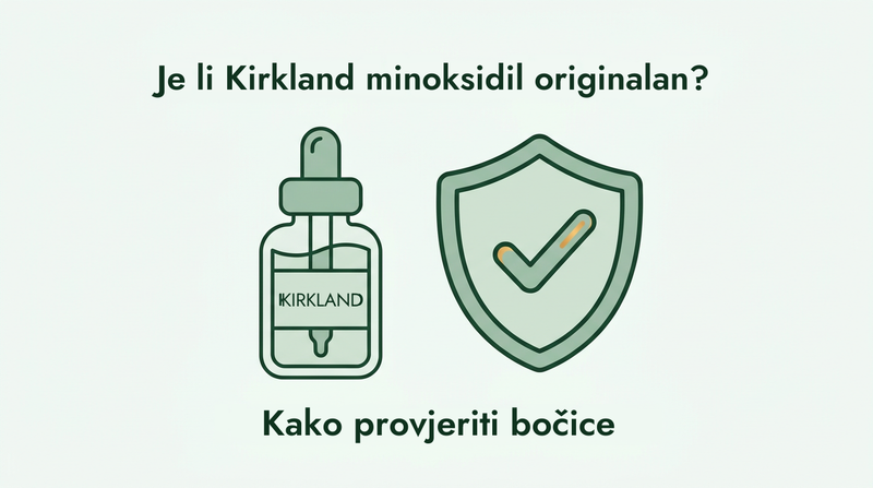 Je li Kirkland minoksidil originalan? Kako provjeriti svoje bočice