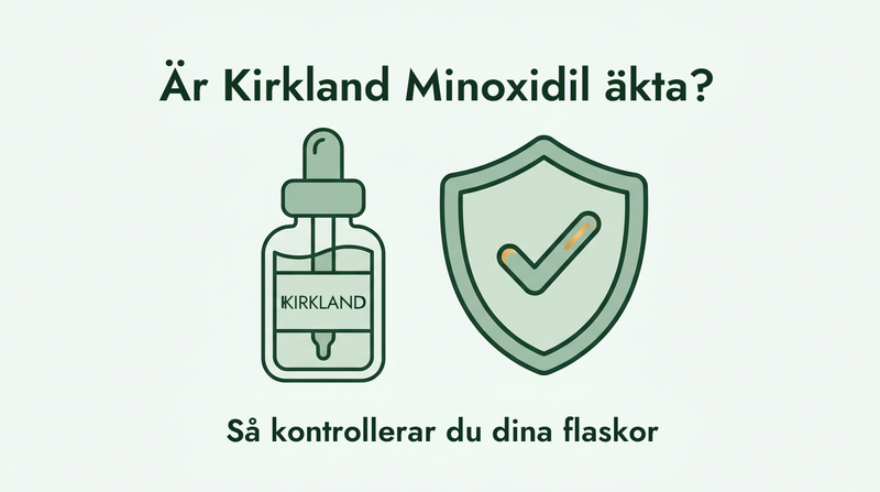 Är Kirkland-minoxidil äkta? Så kontrollerar du dina flaskor