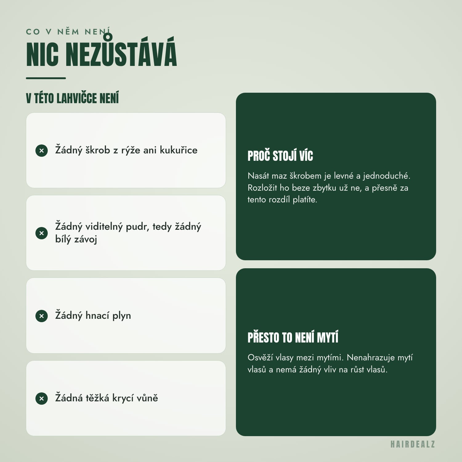 Co v suchém šamponu K18 AirWash nenajdete