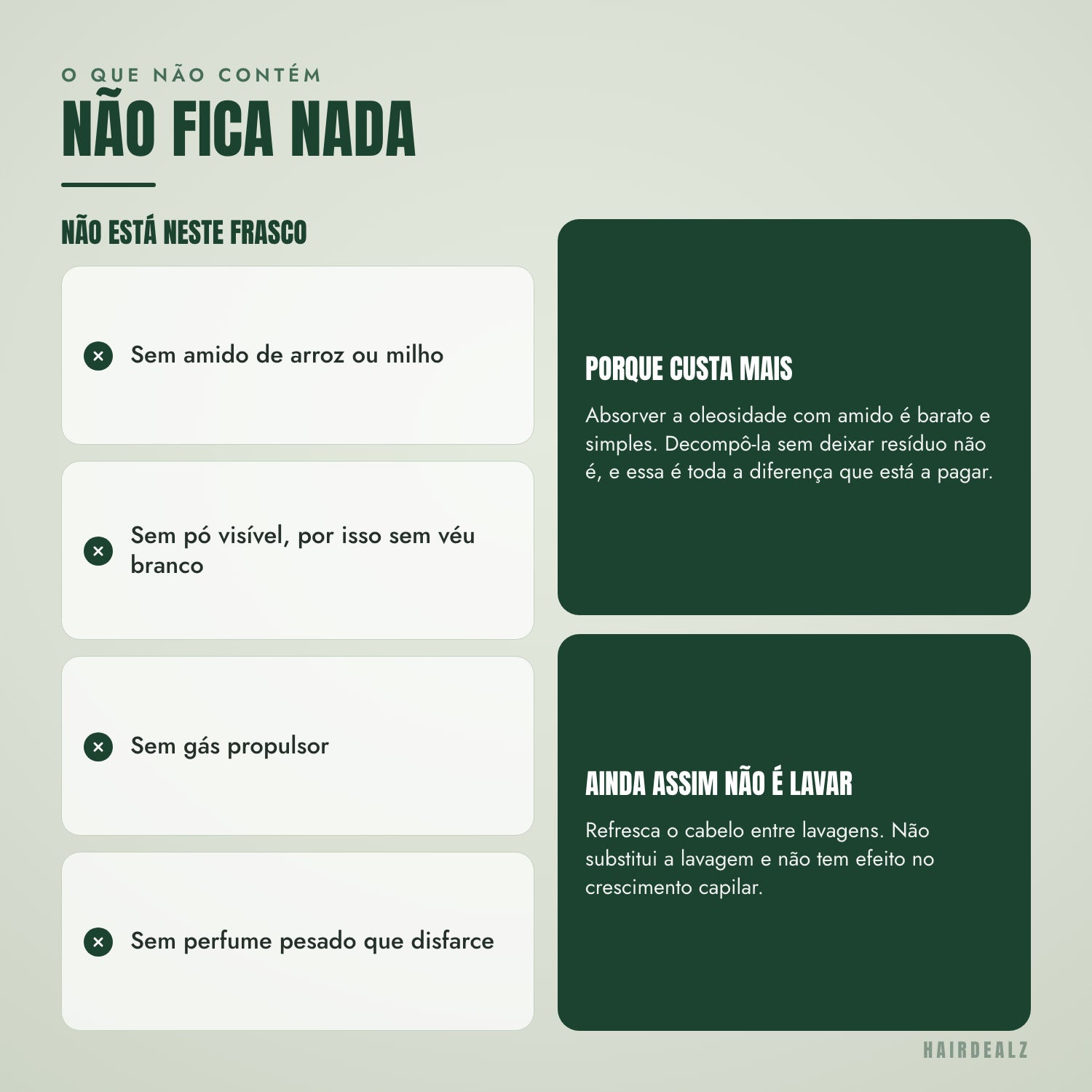 O que não tem o champô seco K18 AirWash