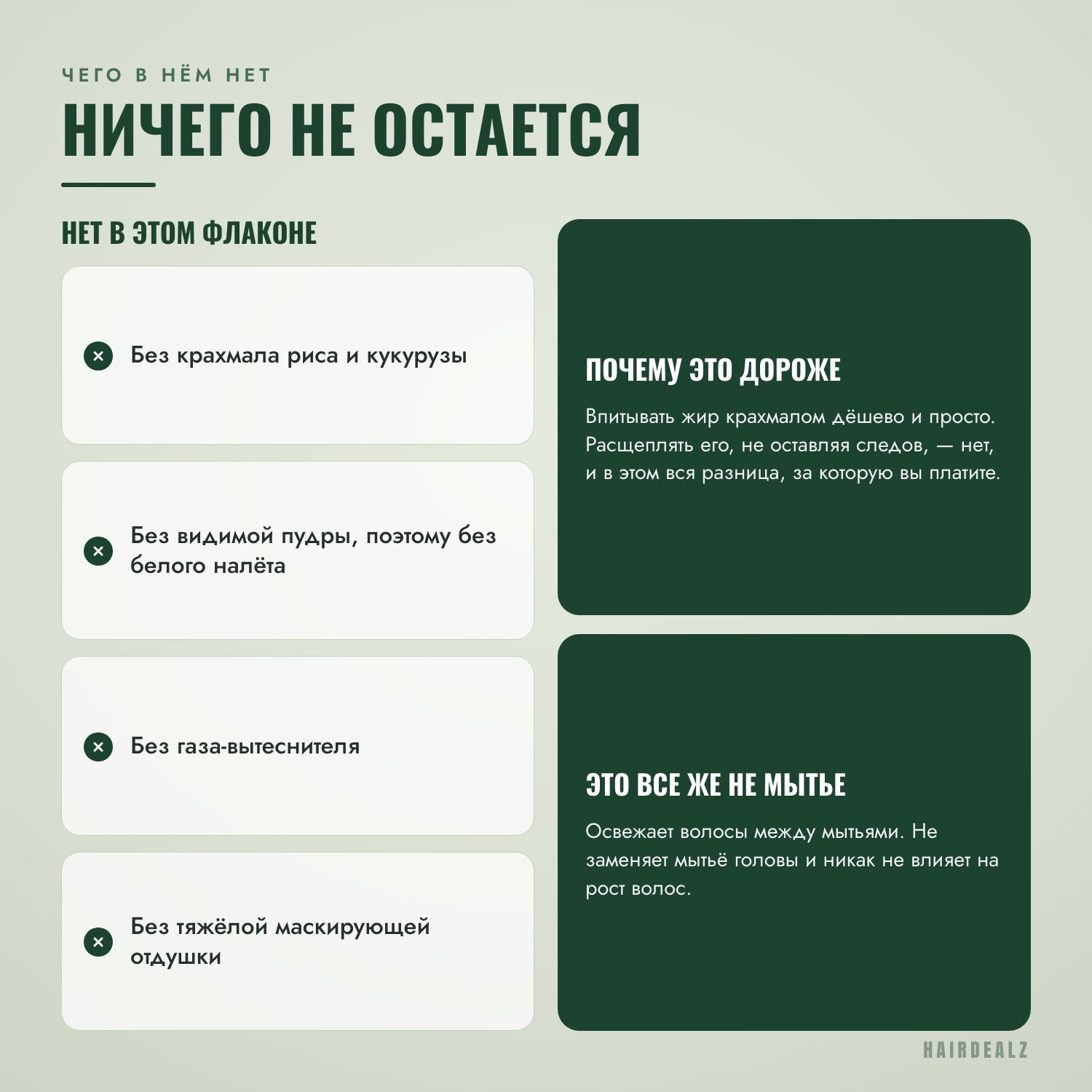 Чего нет в составе сухого шампуня K18 AirWash