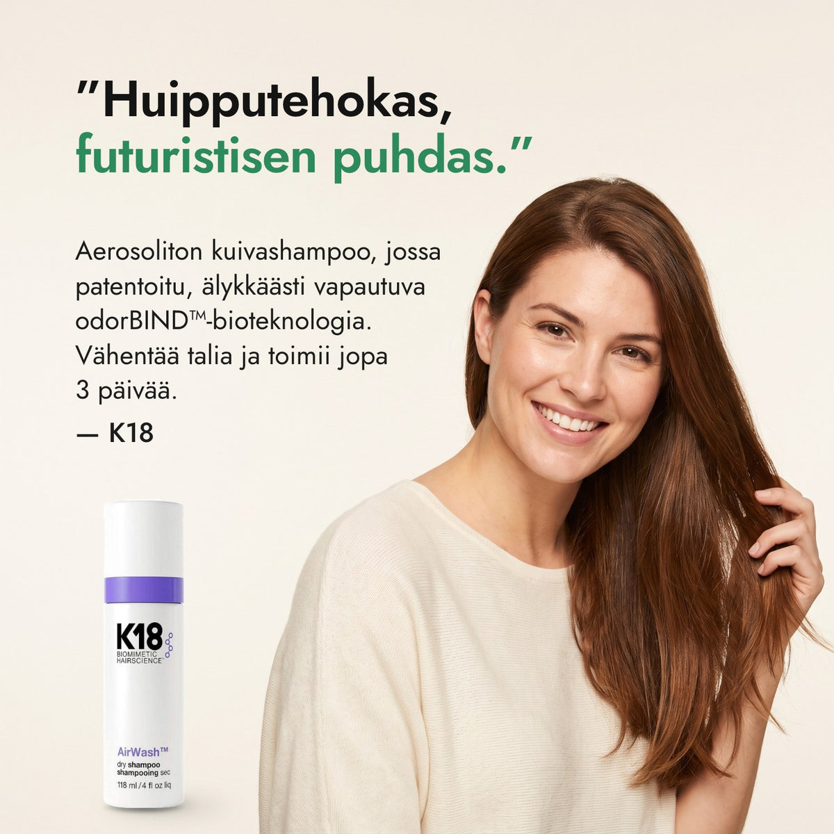 Huipputehokas, futuristisen puhdas. — K18