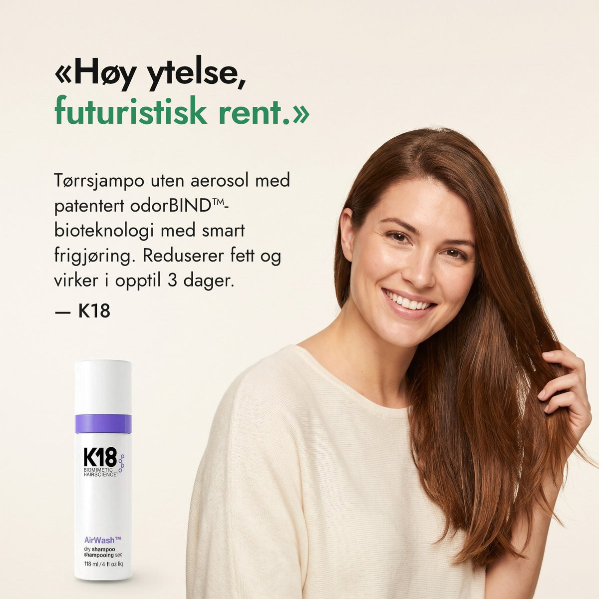 Høy ytelse, futuristisk rent. — K18