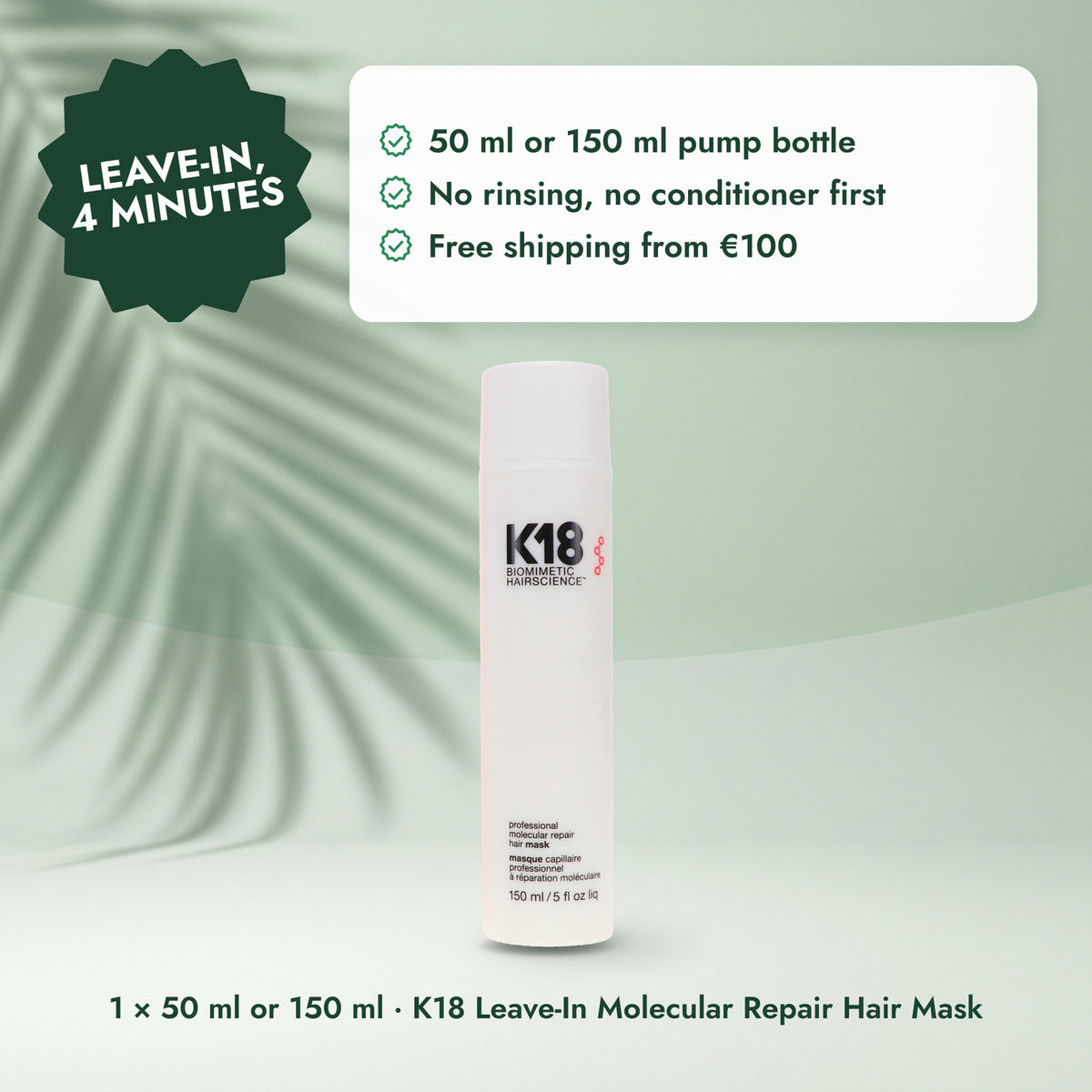 K18 Leave-In Molecular Repair Hair Mask: K18 Leave-In Molecular Repair Hair Mask