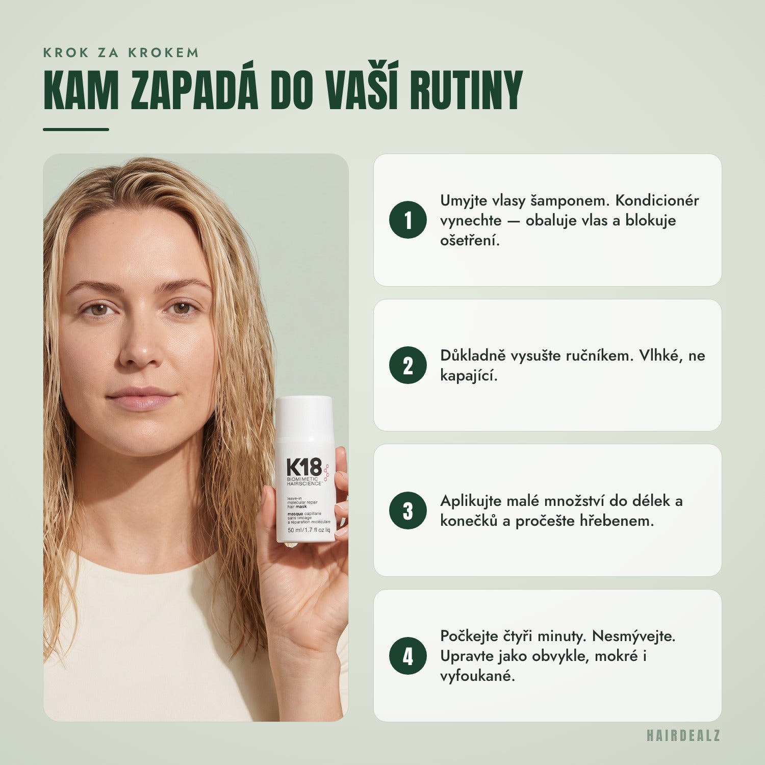 Where the K18 leave-in mask fits into your wash routine