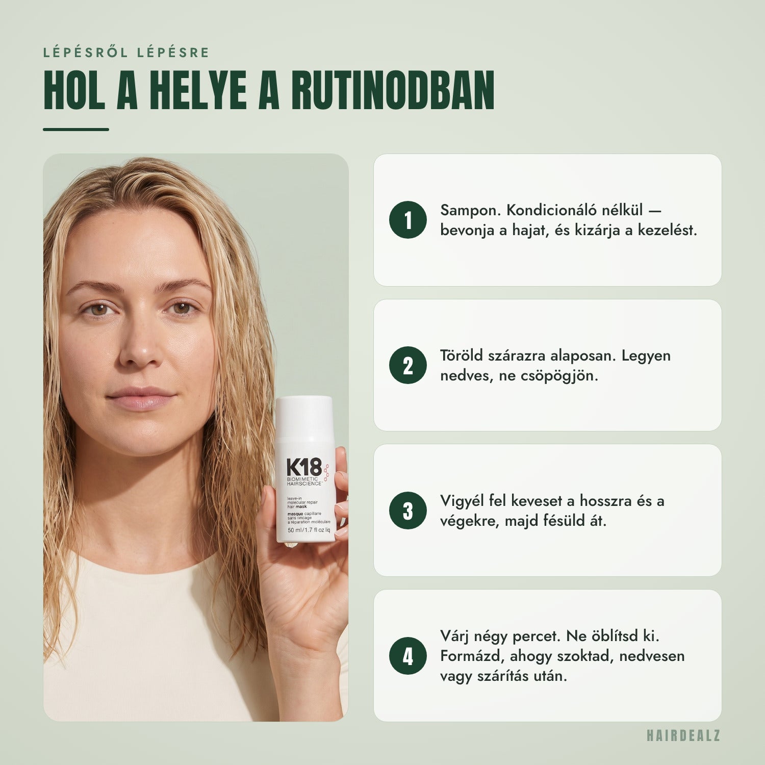 Where the K18 leave-in mask fits into your wash routine