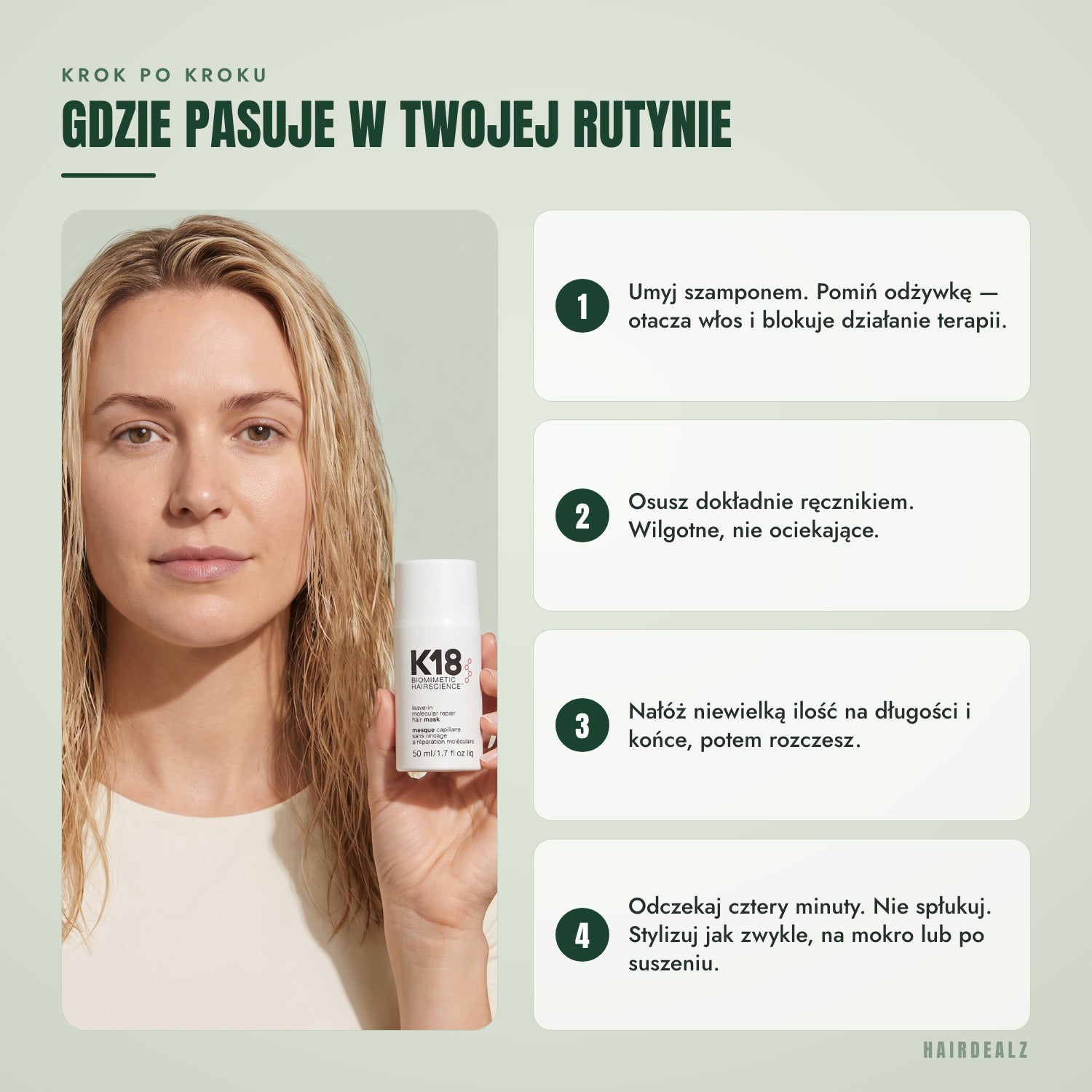 Where the K18 leave-in mask fits into your wash routine