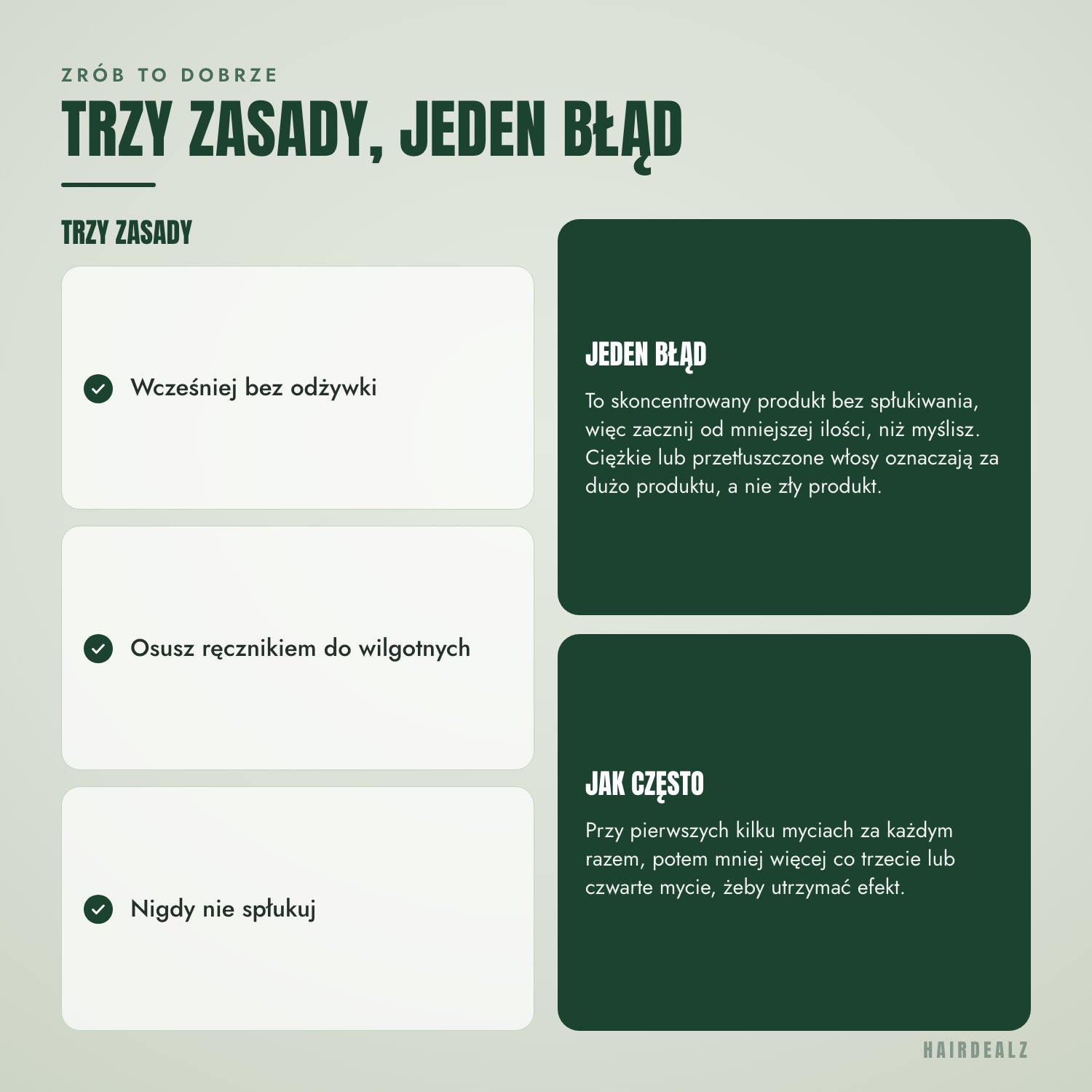 Trzy zasady stosowania maski K18 leave-in