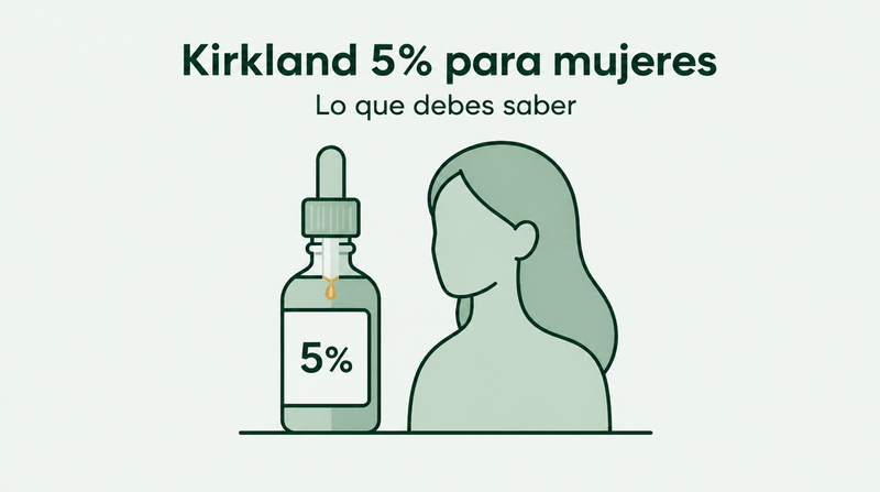 ¿Pueden las mujeres usar Kirkland minoxidil 5%?