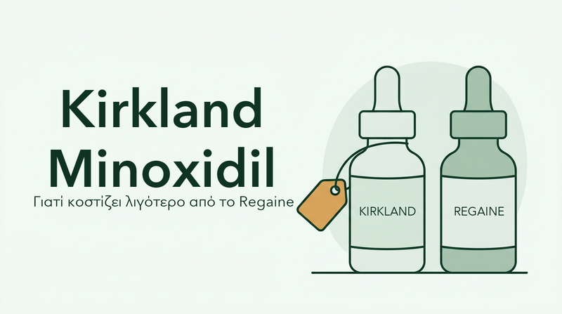 Γιατί η μινοξιδίλη Kirkland κοστίζει λιγότερο από τη Regaine
