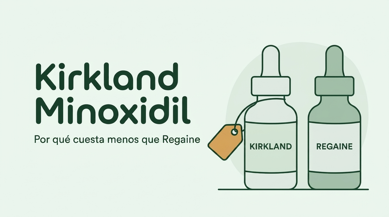 Por qué el minoxidil de Kirkland cuesta menos que Regaine